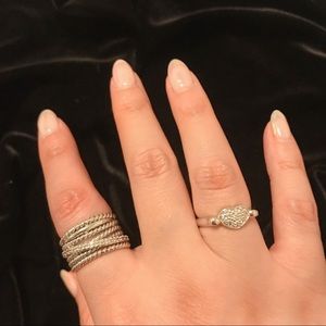 Sterling Silver Dainty Heart Ring Size 5